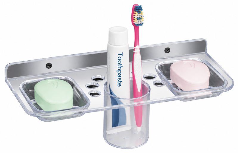 Plastic 4-in-1 Multipurpose Bathroom Shelf
